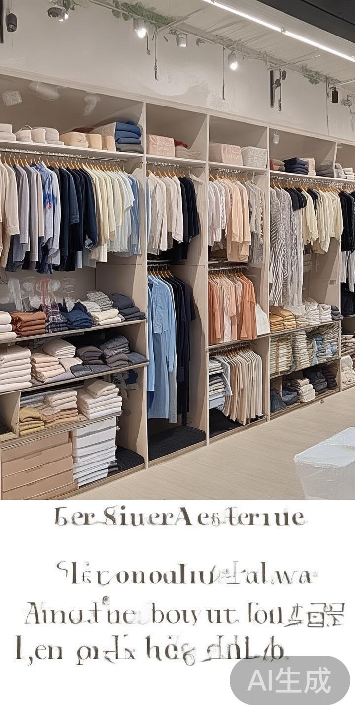 进入店铺，首先映入眼帘的是琳琅满目的服装陈列。店内